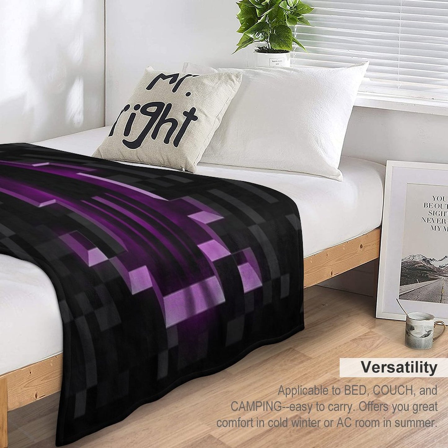 Enderman Minecrafter Enderdragon Throw Blanket