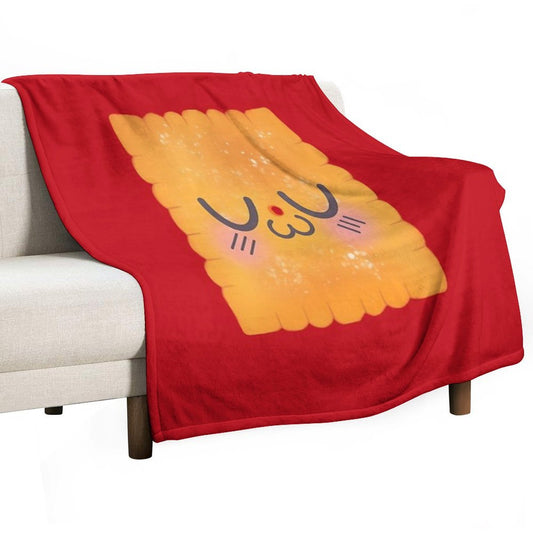 Uwu Cheese Cracker Throw Blanket
