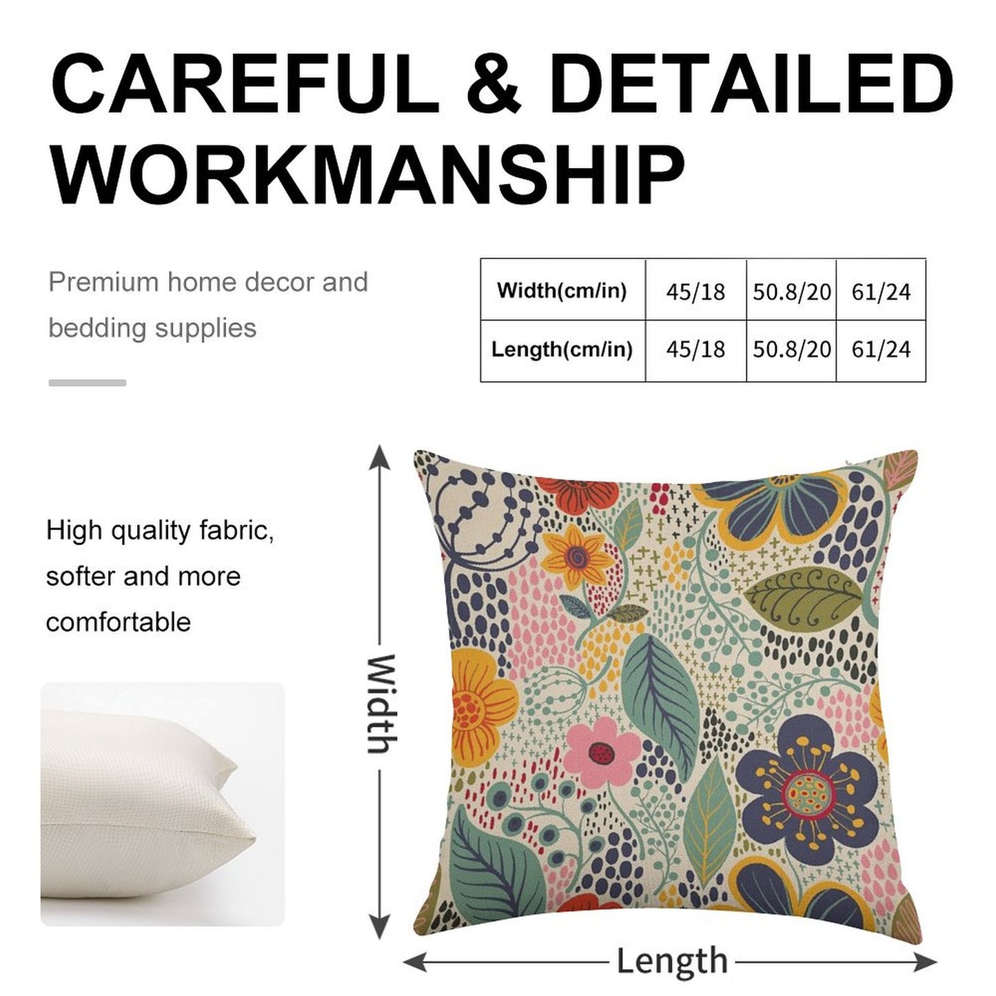Secret Garden Linen Throw Pillow Cover