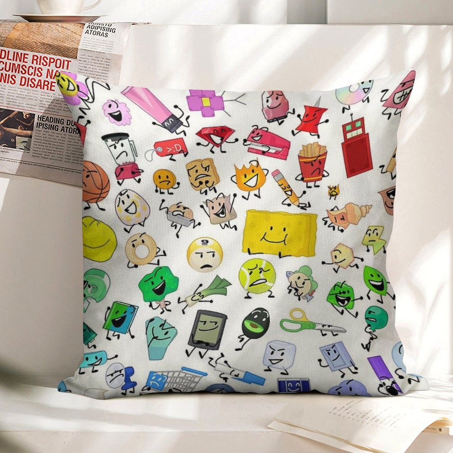 BFB And TPOT Full Cast Print Linen Throw Pillow Cover