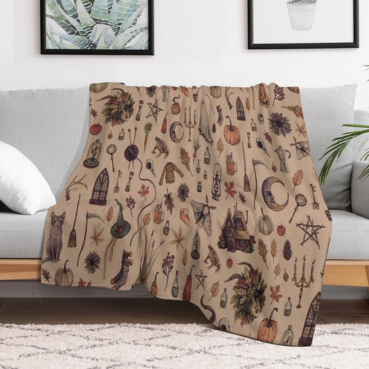 Rustic Brown Cozy Crone Throw Blanket