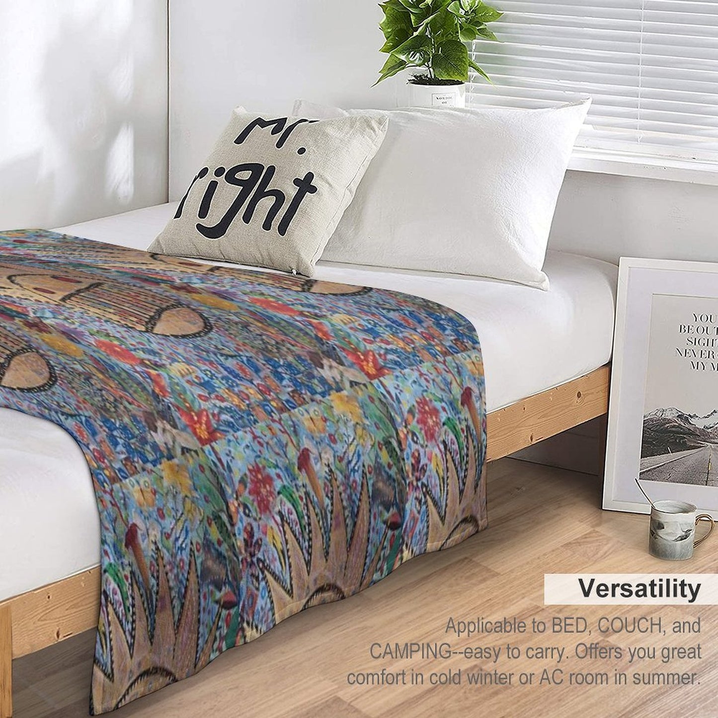 Ween Boognish And Flowers Throw Blanket