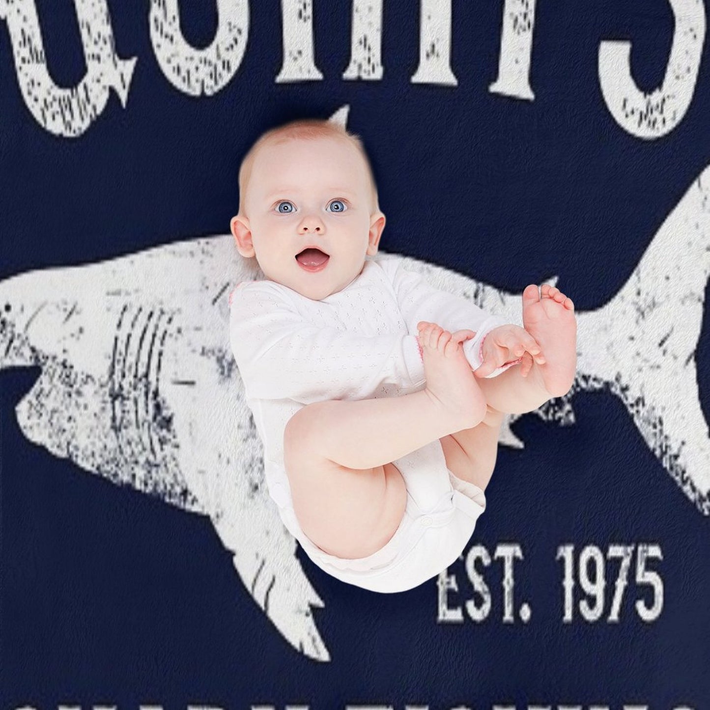 Quint's Shark Fishing - Amity Island 1975 Throw Blanket