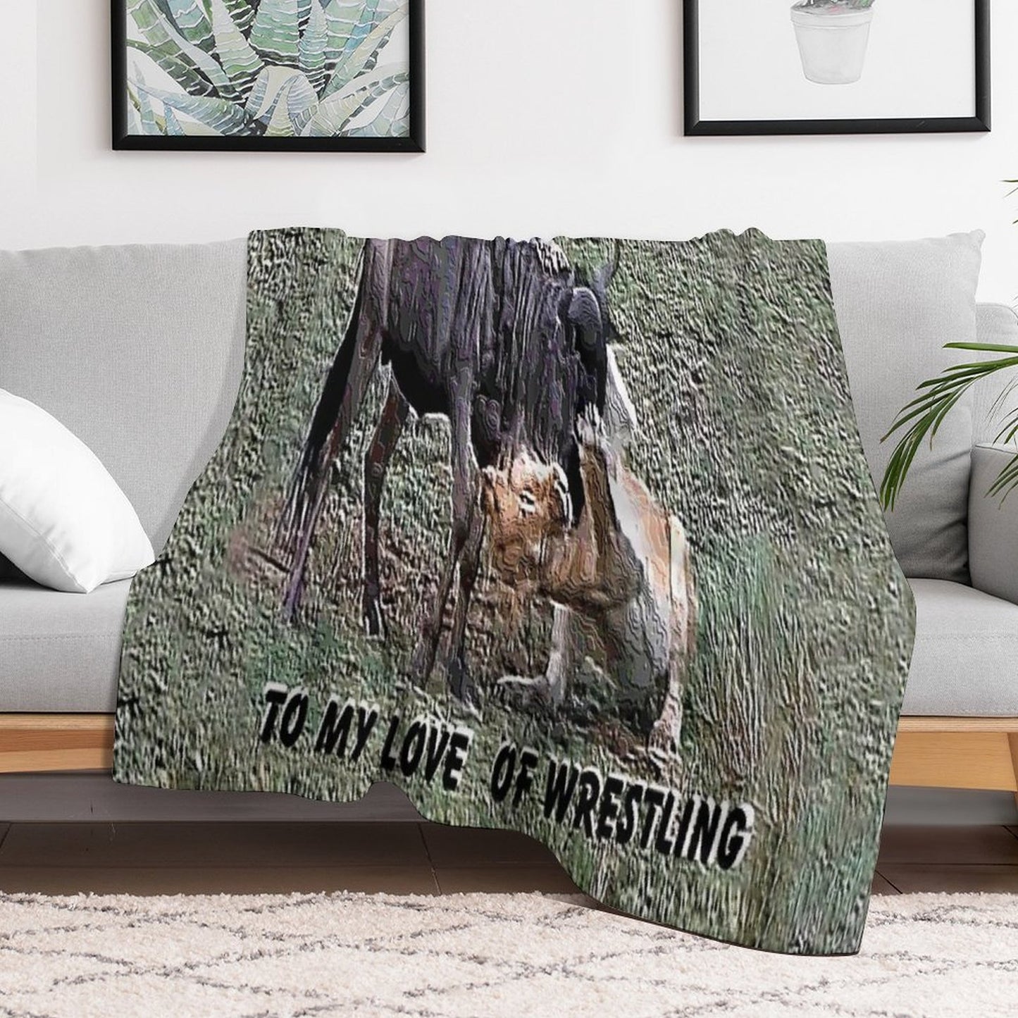 Wrestling For Life Throw Blanket