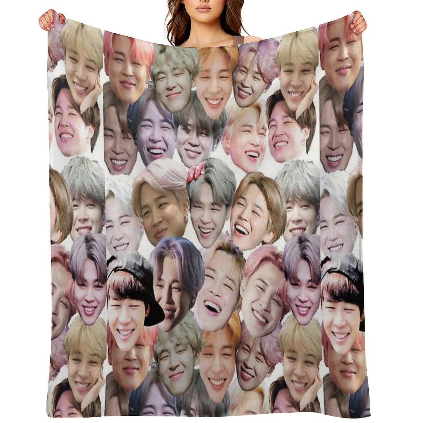 Smiling Jimin Throw Blanket