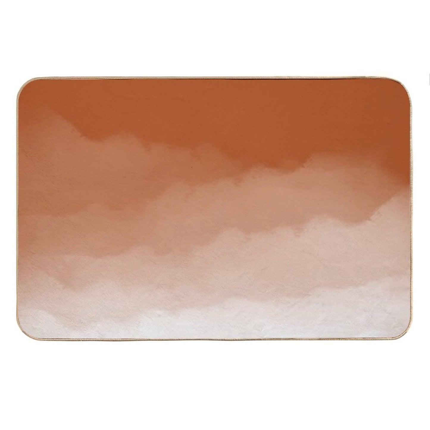 Burnt Orange Watercolor Ombre (burnt Orangewhite) Bath Mat