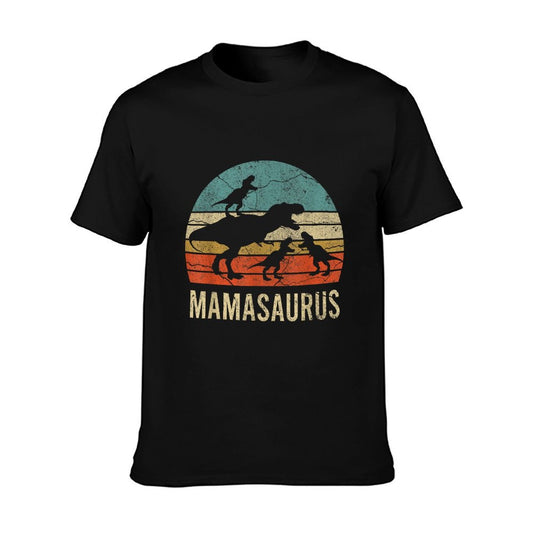 Mommy Mom Mama Dinosaur Funny 3 Three Kids Mamasaurus Gift T-Shirt