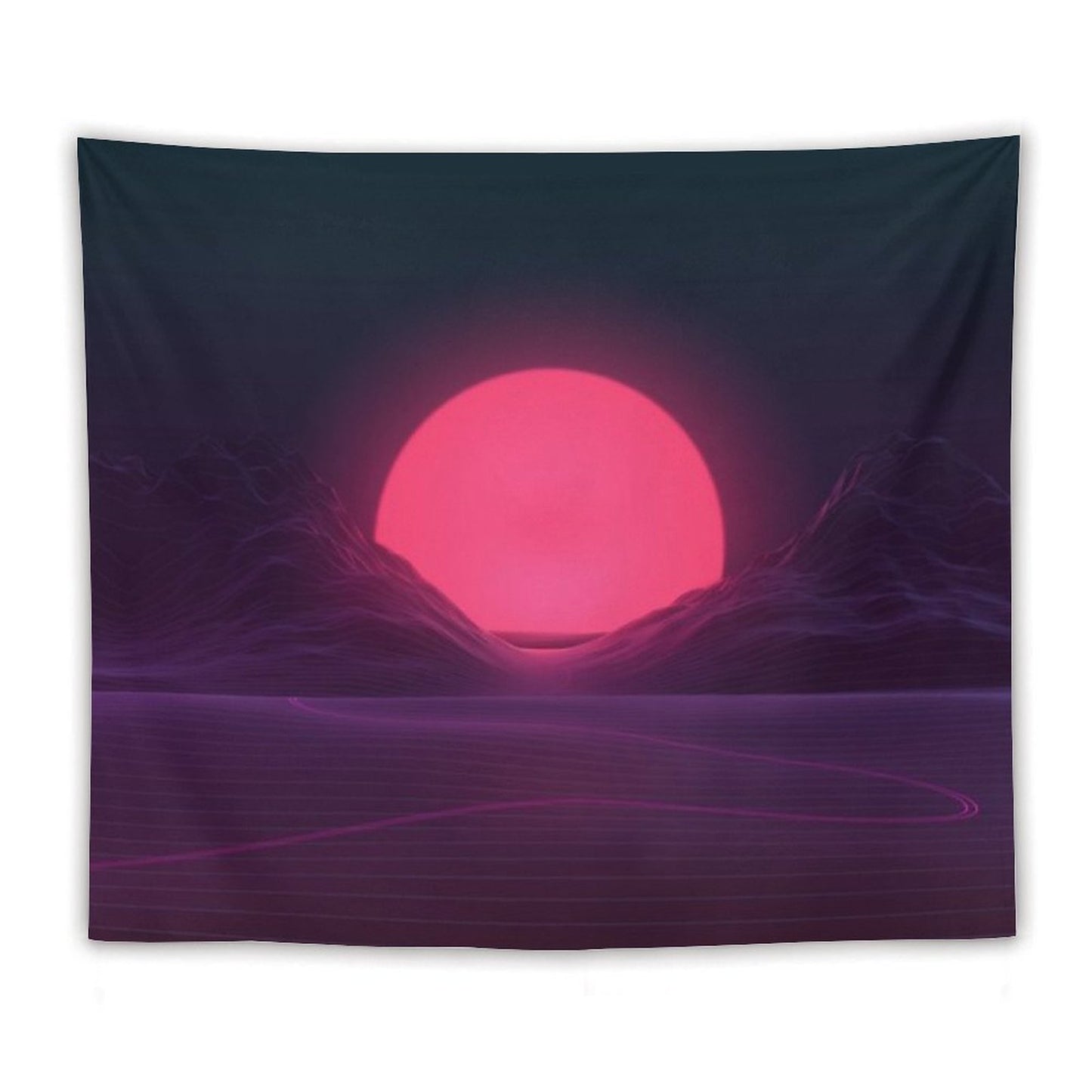 Neon Sunset Tapestry