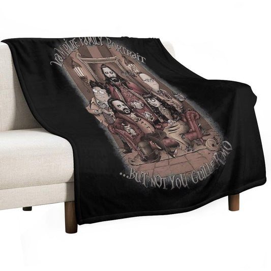 Vampire Family Portrait Throw Blanket