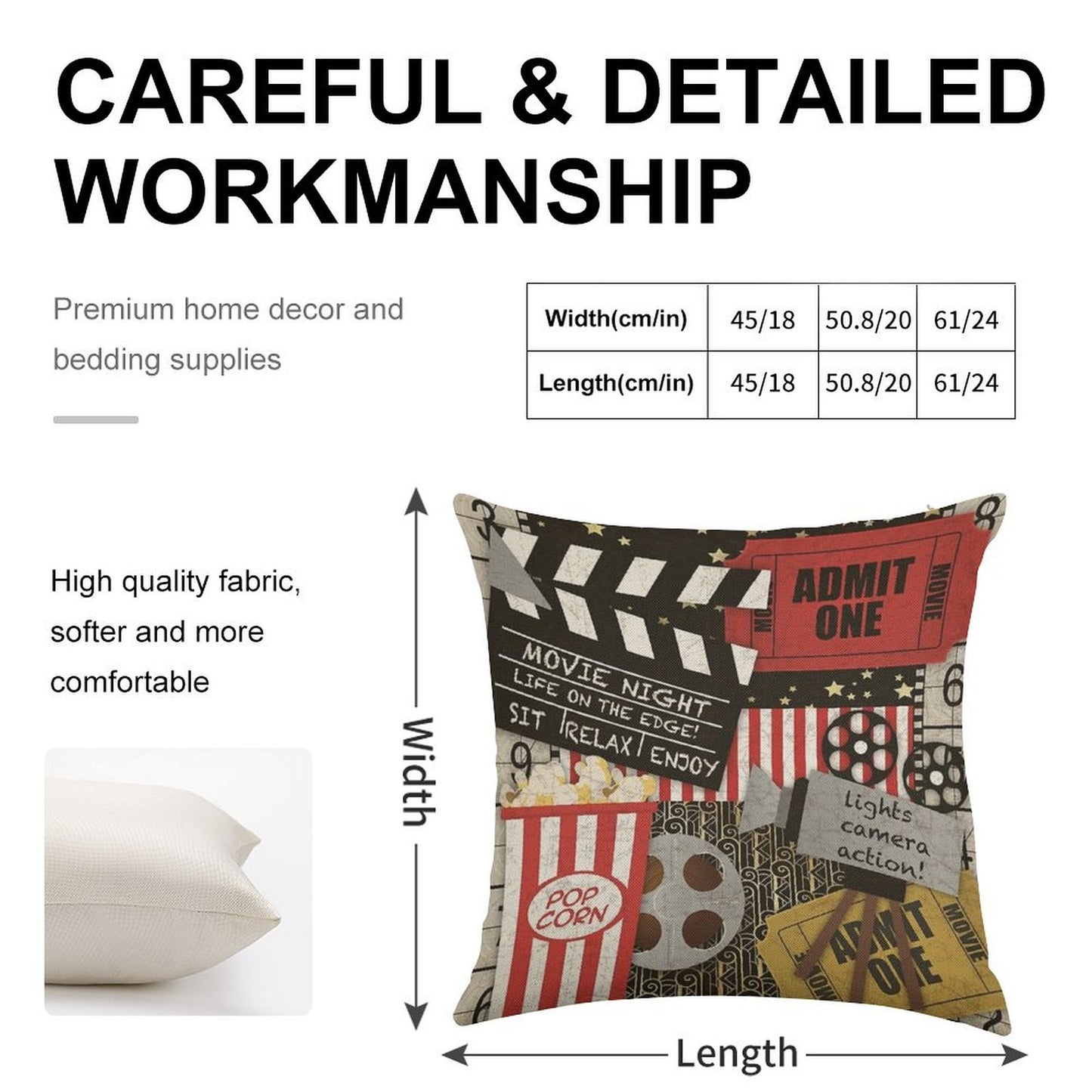 Home Movie-JP3516 Linen Throw Pillow Cover