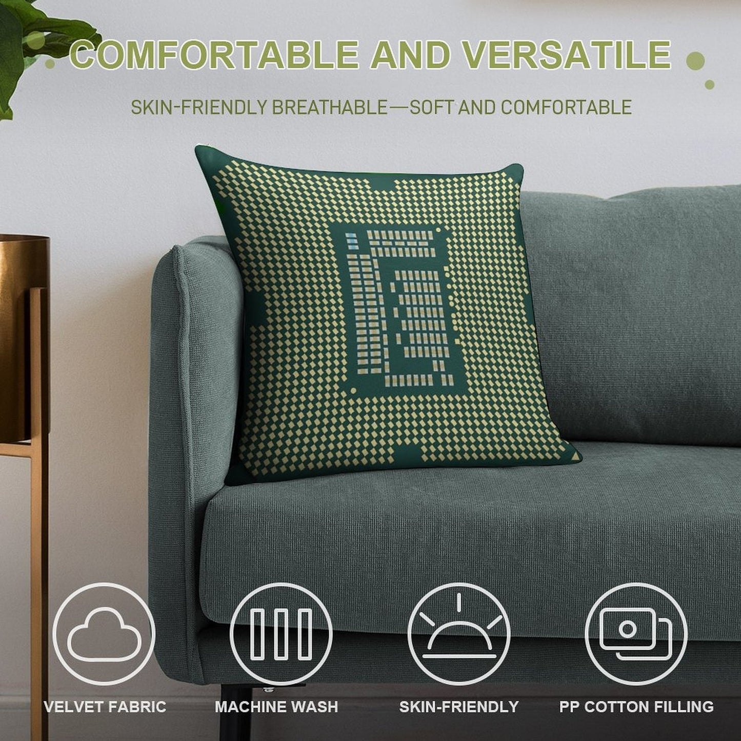 Intel Core CPU Processor Bottom Soft Warmth Comfort Throw Pillow