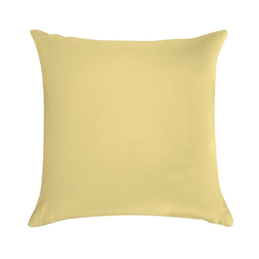 Pale Yellow Solid Colour Soft Style Accent Throw Pillow