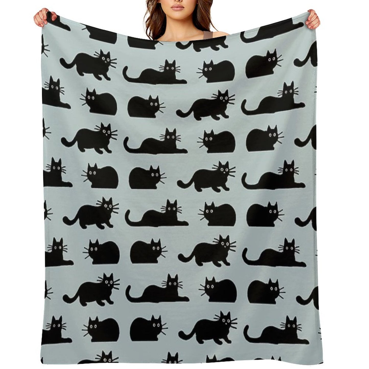 Black Cat Throw Blanket