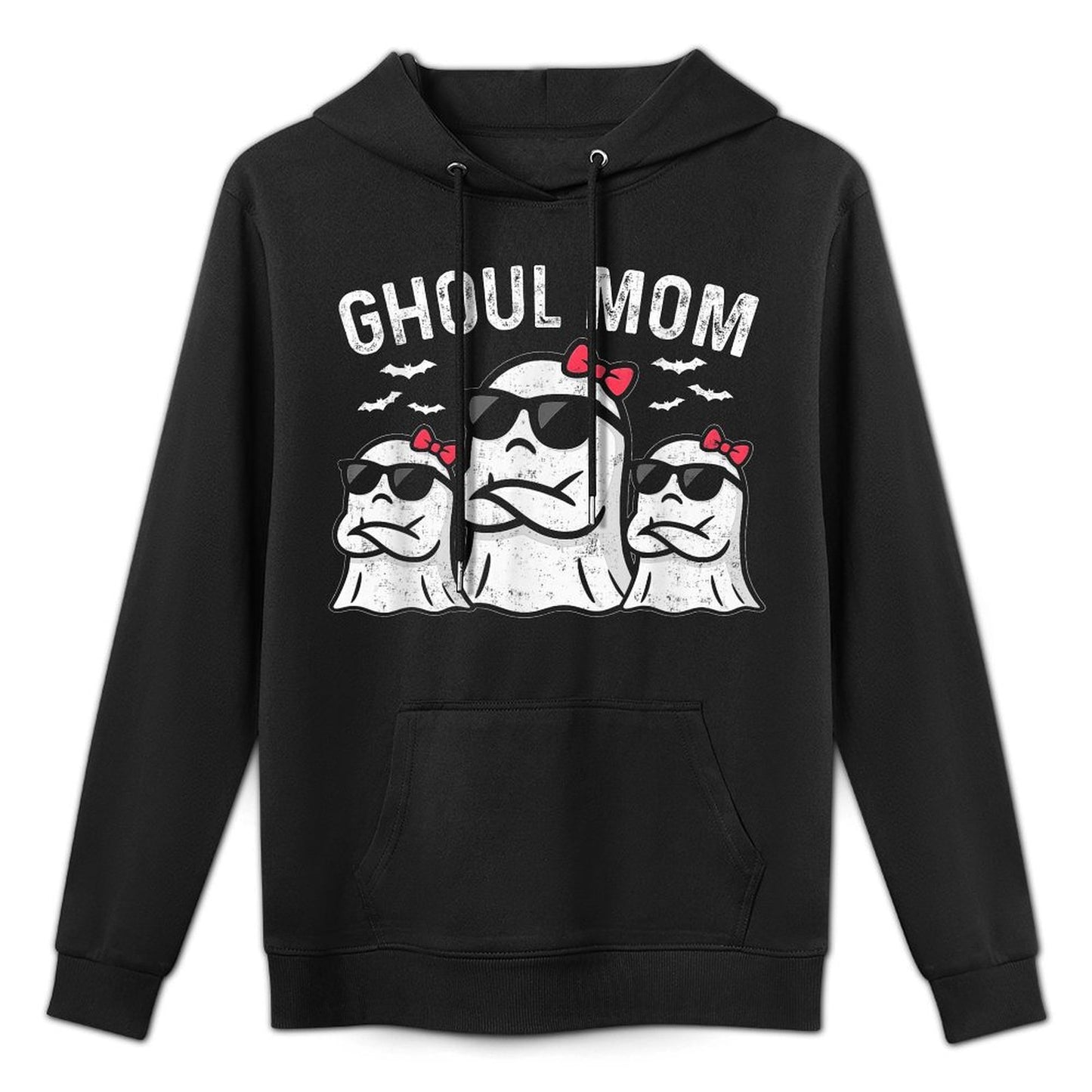 Retro Ghoul Mom Mother Ghost Mama Halloween Funny Pilling-Resistant Hoodie