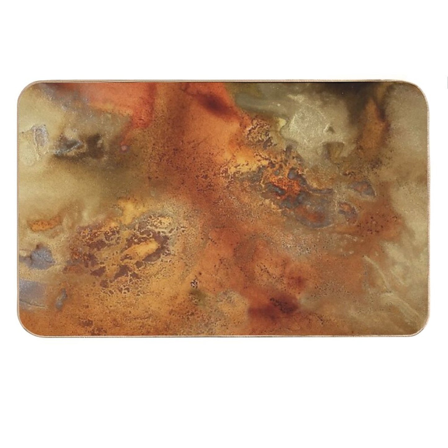 'Mars' In Gold, Bronze And Copper Bath Mat