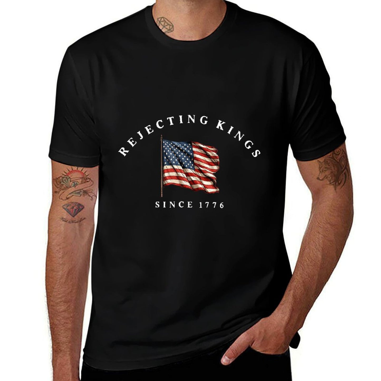 Rejecting Kings Since 1776 Patriotic USA 4th Of July Classic T-Shirt