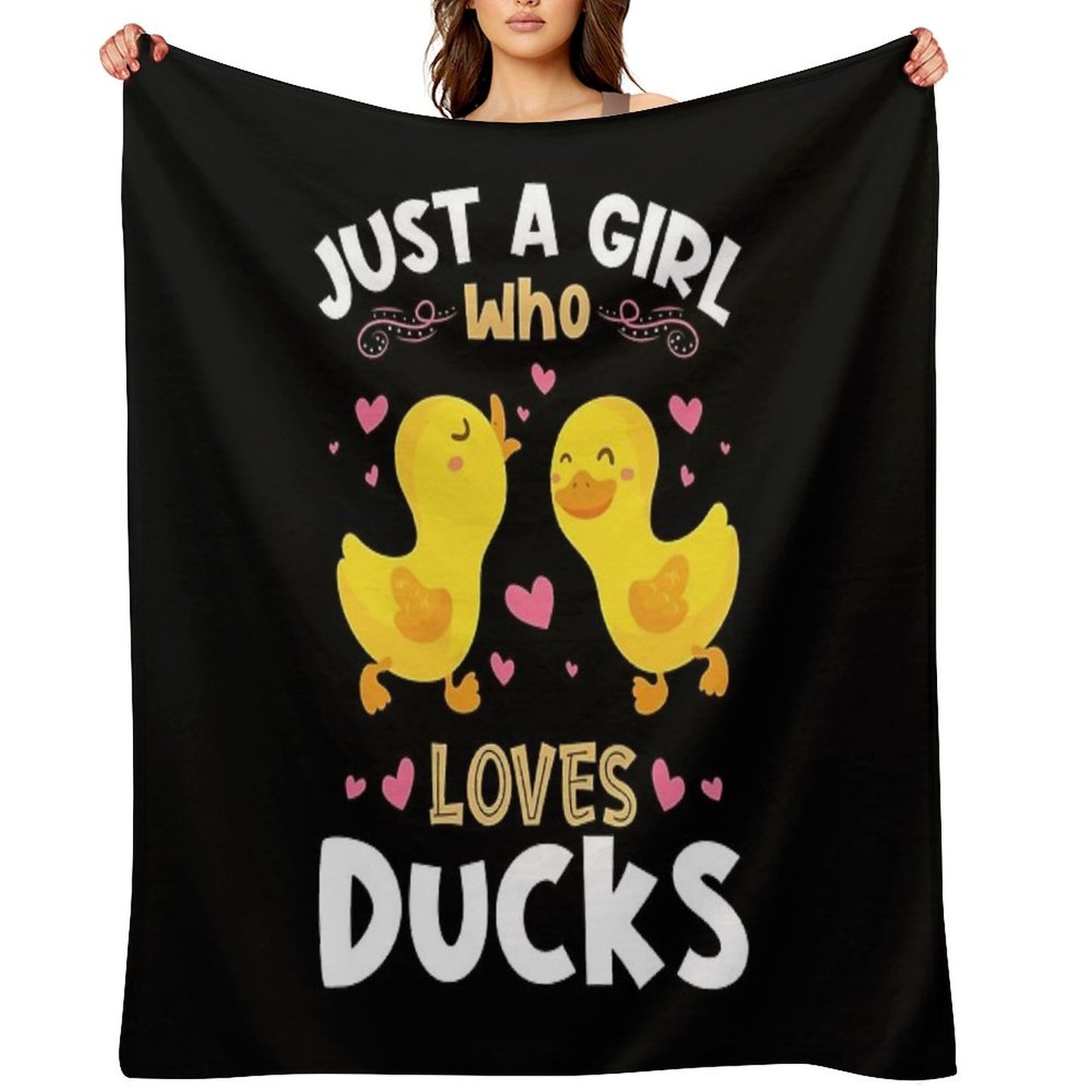 Just A Girl Who Loves Ducks Gift Throw Blanket