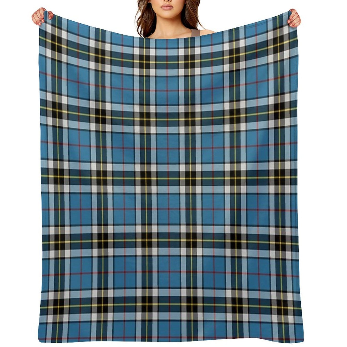 Thompson Blue Dress Tartan Clan Thomson Cute Tartan Throw Blanket