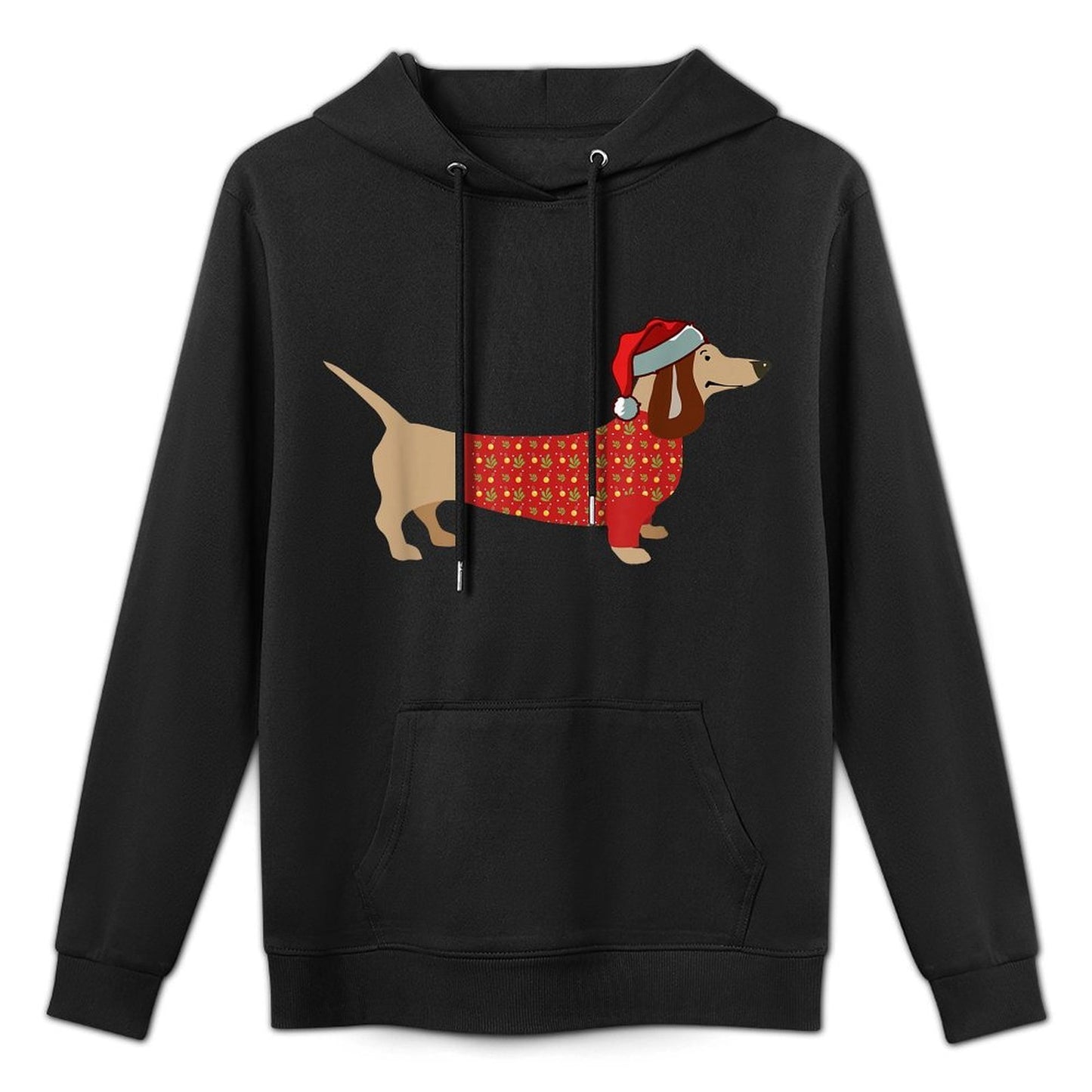 Christmas Weiner Daschund T-shirt Doxie in Dog Dress for Men Women Kids Unisex Design Hoodie