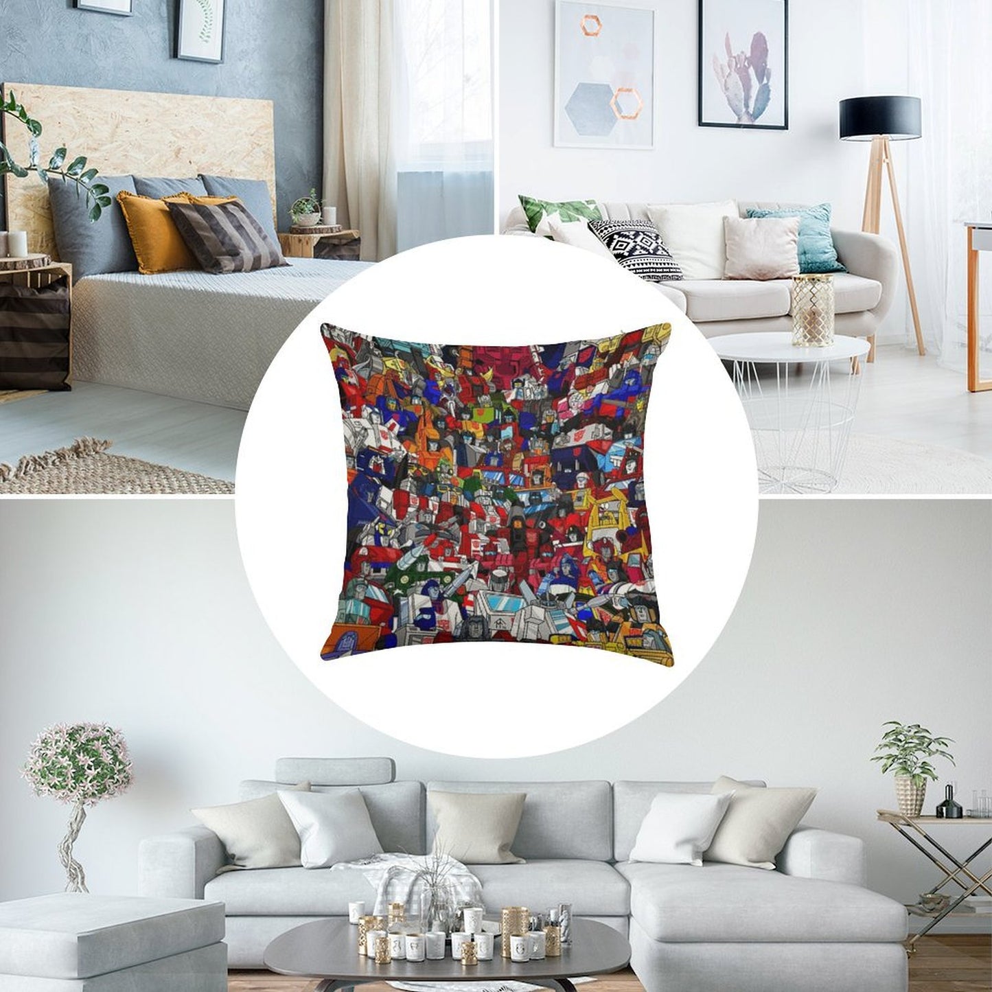 G1 Transformers Autobots Linen Throw Pillow Cover