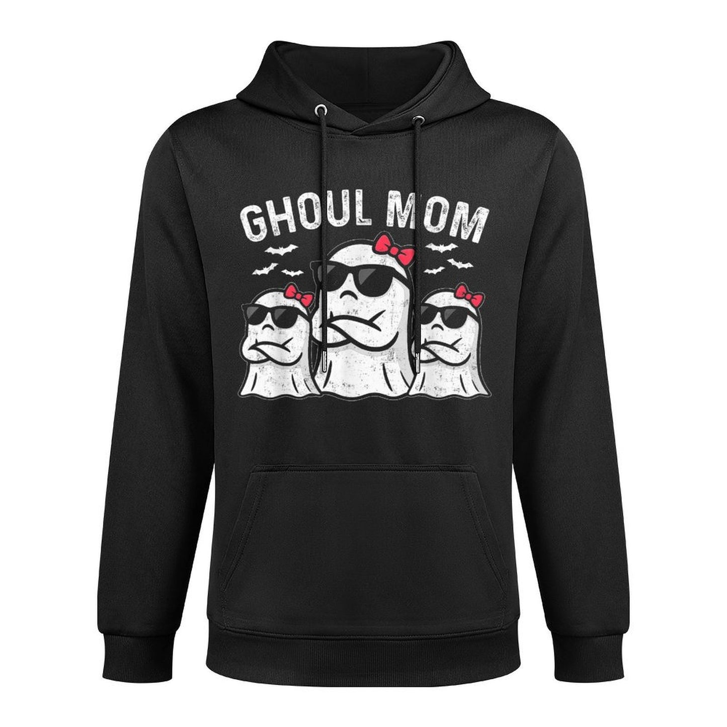 Retro Ghoul Mom Mother Ghost Mama Halloween Funny Pilling-Resistant Hoodie