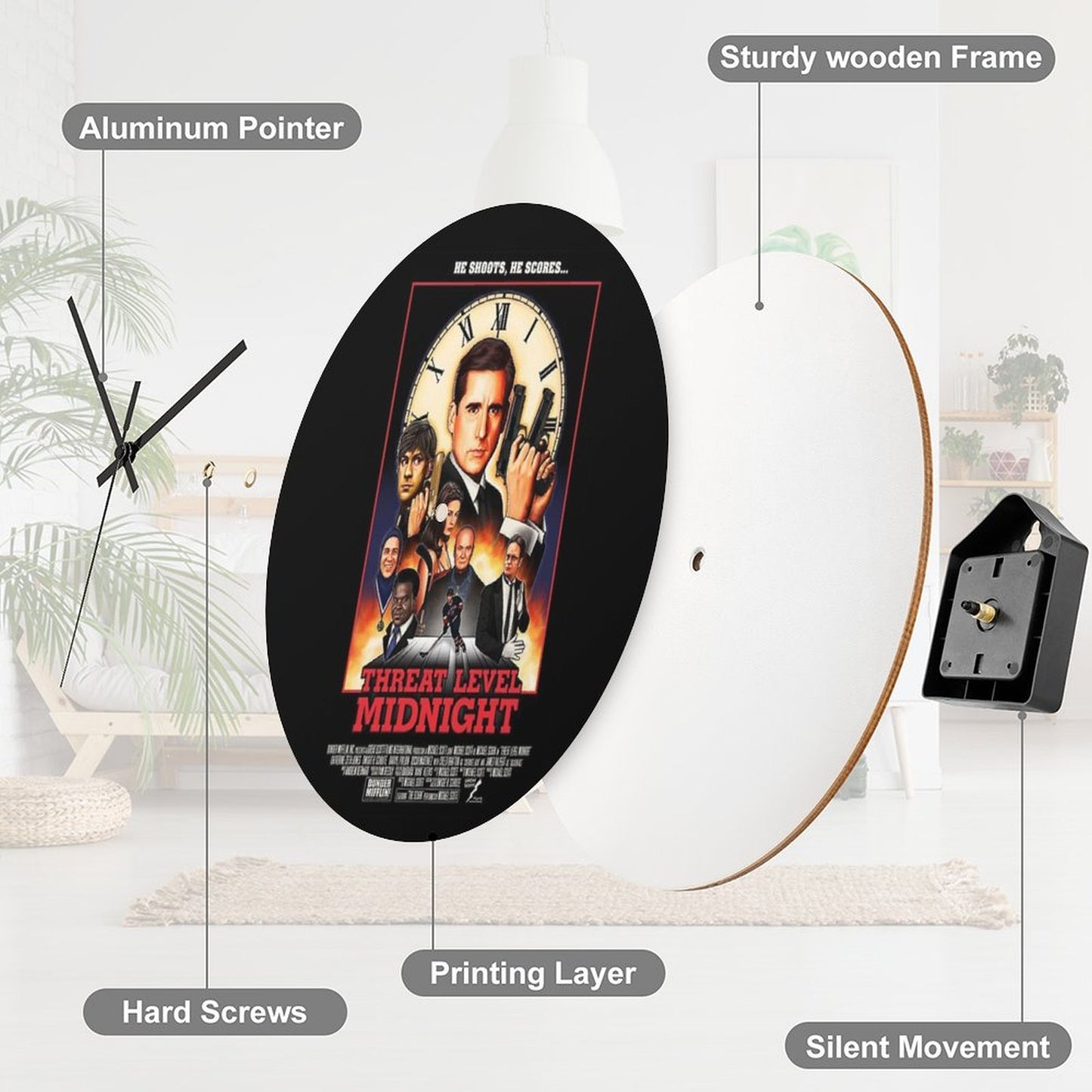 Threat Level Midnight Wall Clock