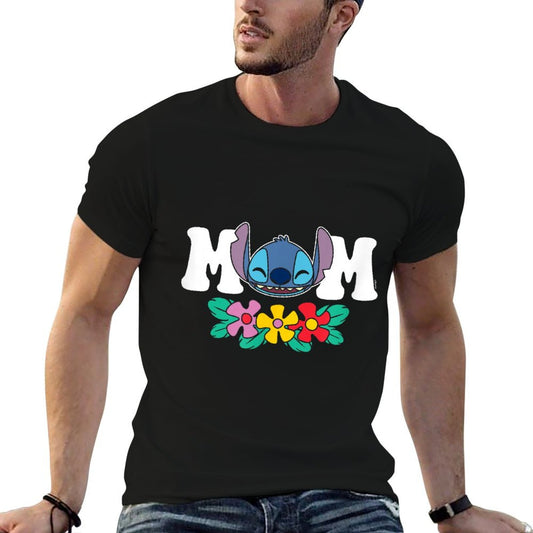 Lilo & Stitch - Mom Floral Flowers T-Shirt