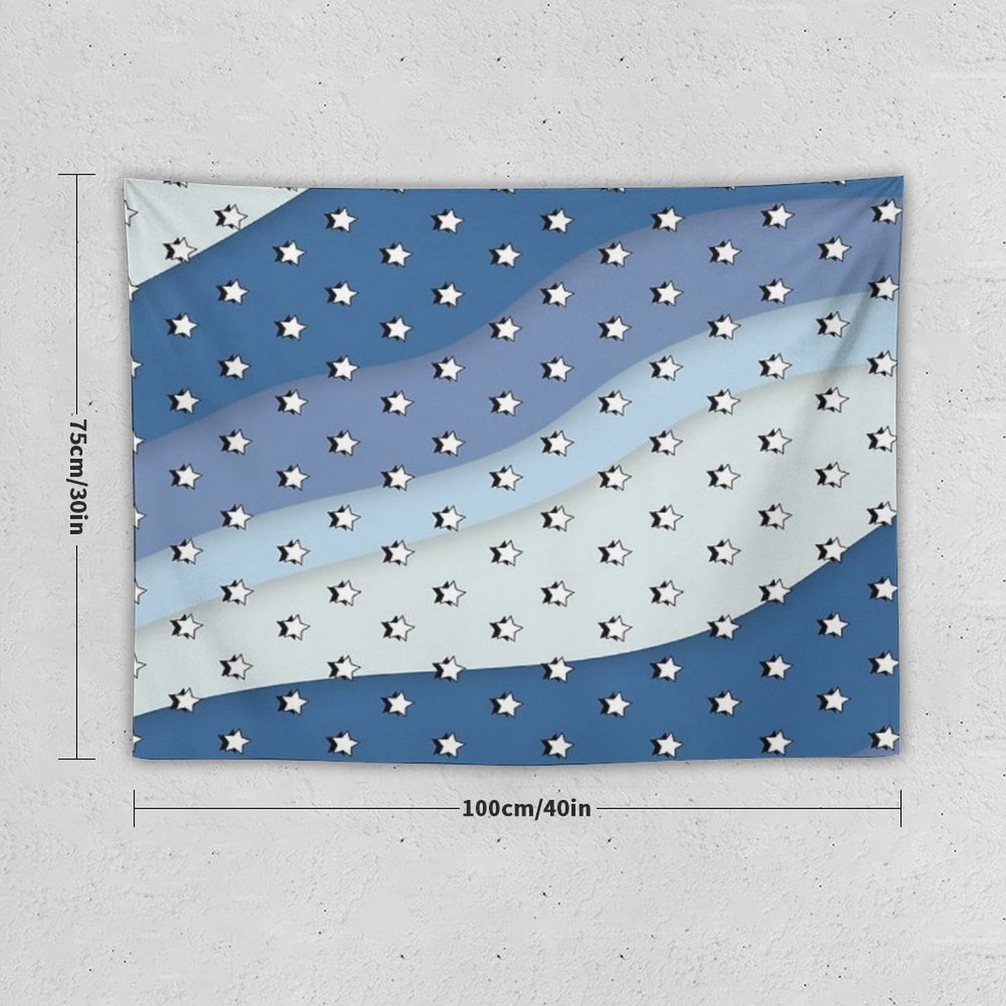 Blue Waves VSCO Stars Tapestry