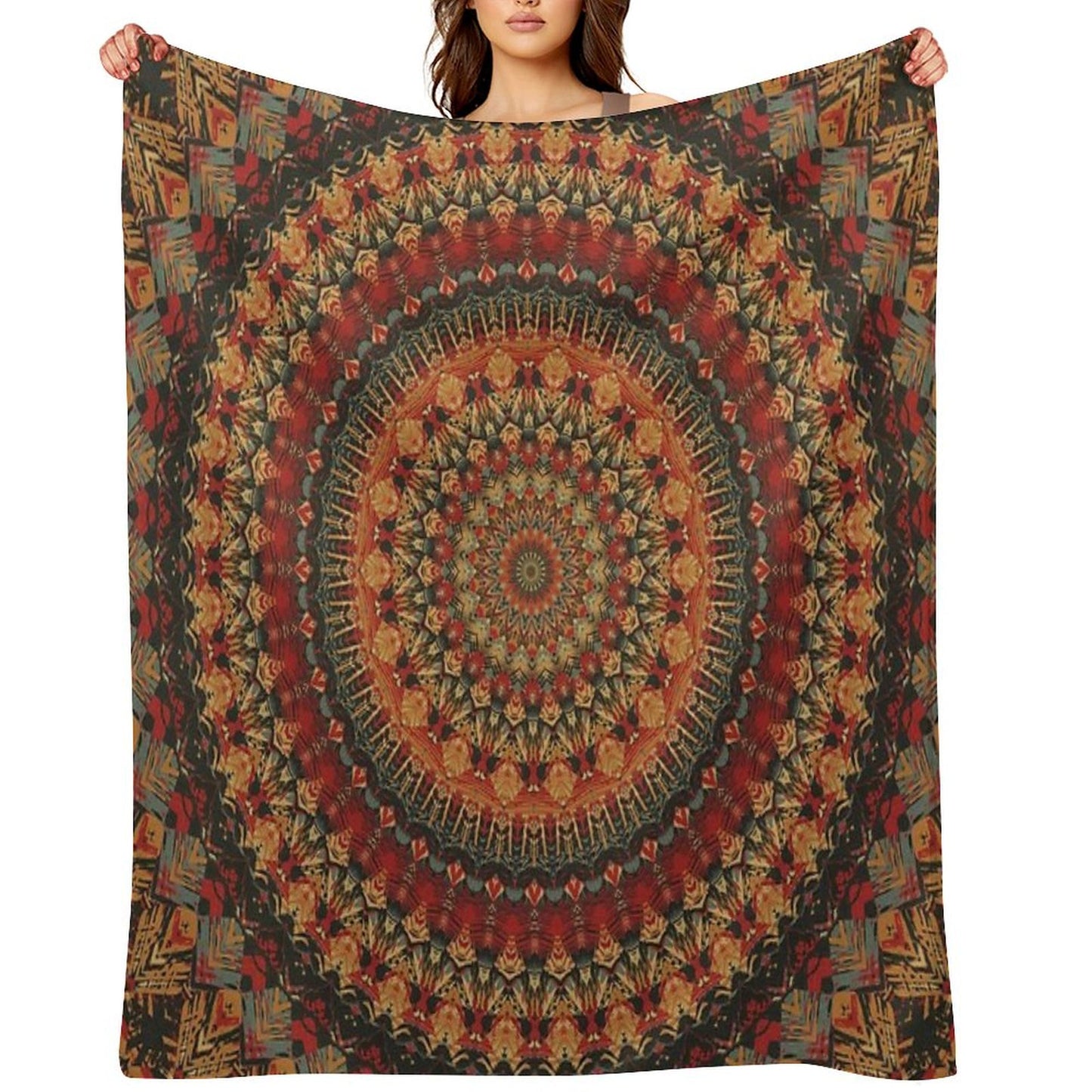 Mandala 128 Throw Blanket