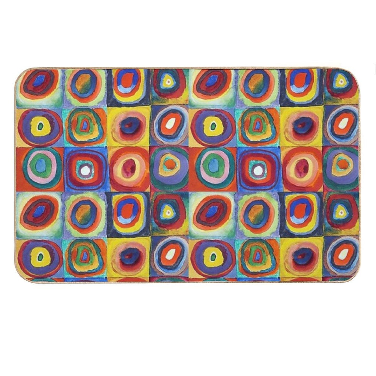 Wassily Kandinsky - Color Study, Squares with Concentric Circles - Bauhaus Art Bath Mat