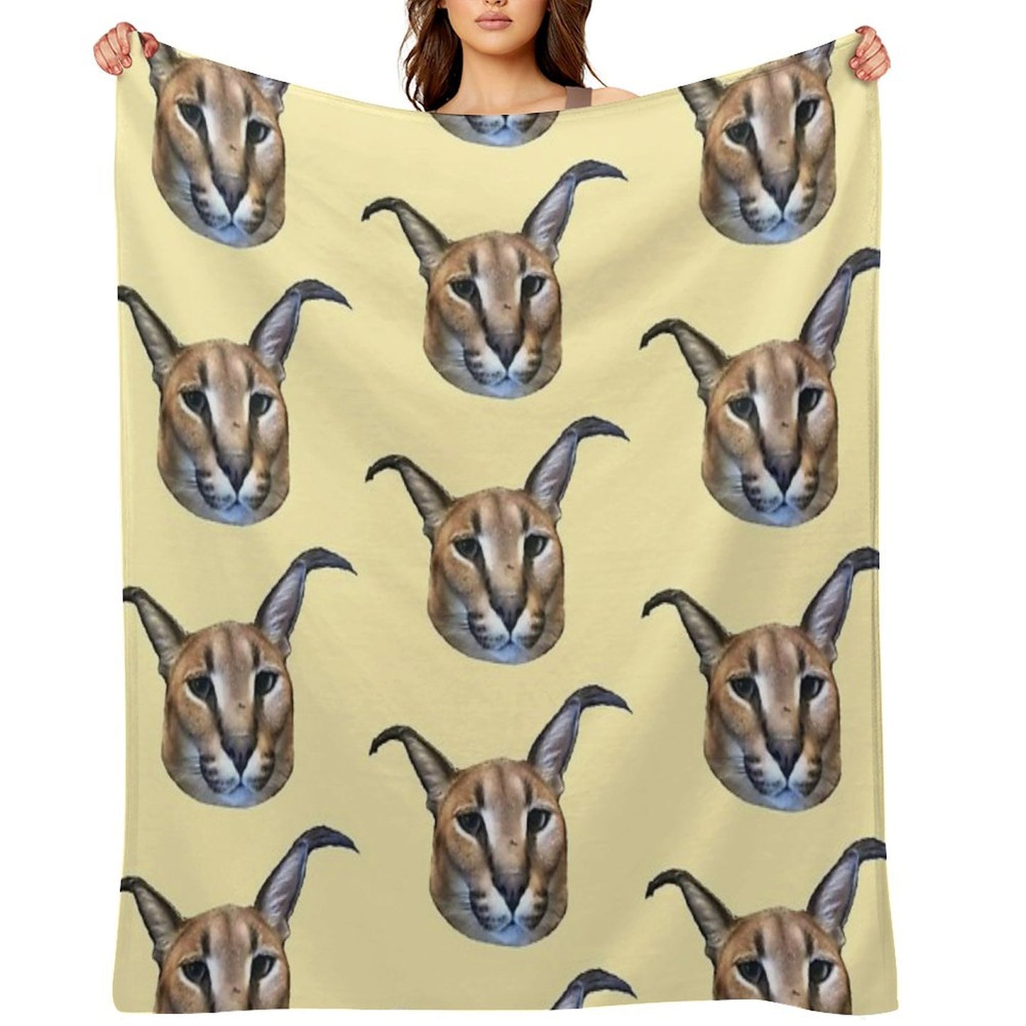 Big Floppa Throw Blanket