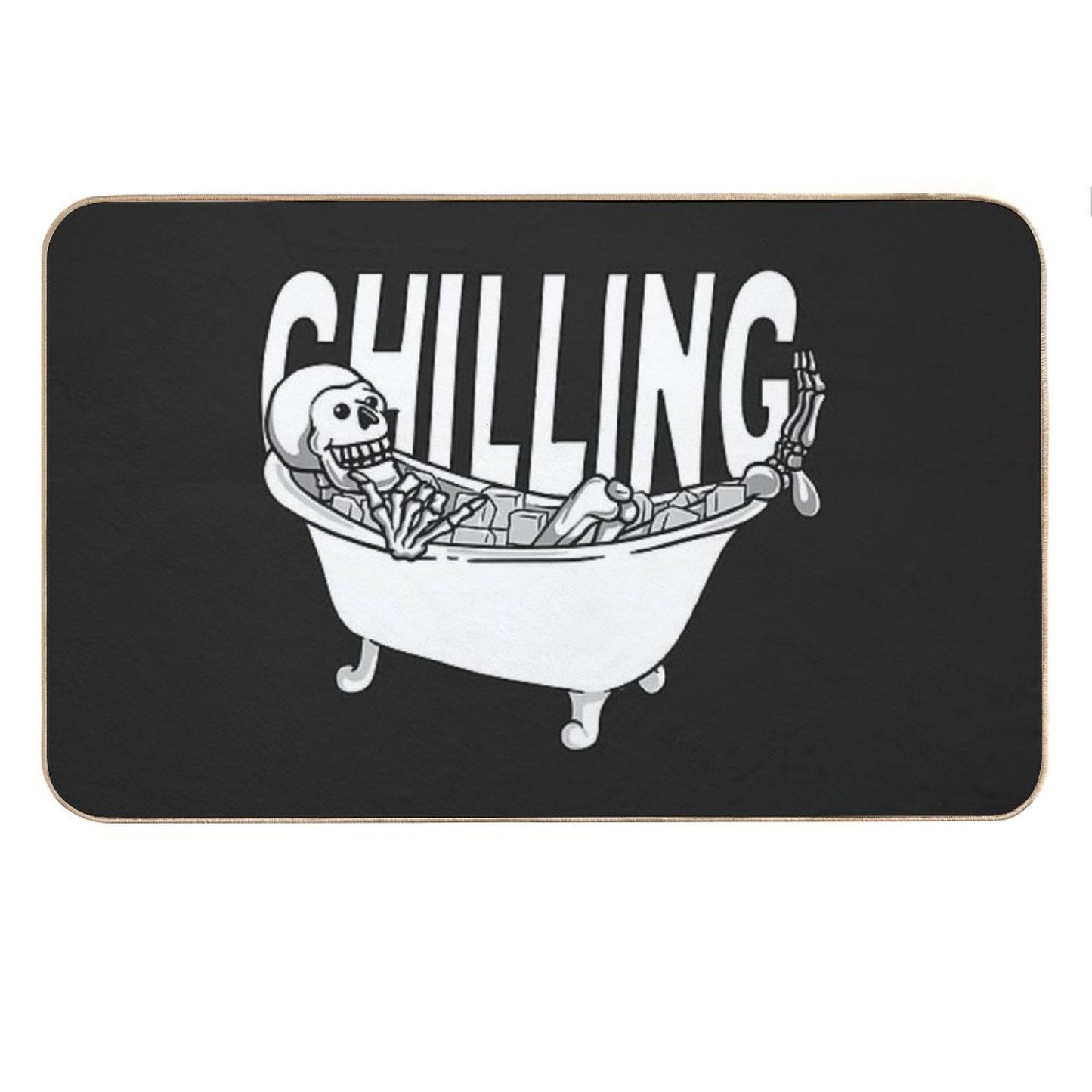 Chilling in Ice Bath Bath Mat
