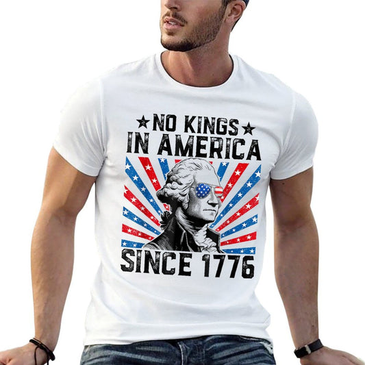 No Kings In America Since 1776 Distressed  Lightweight T-Shirt