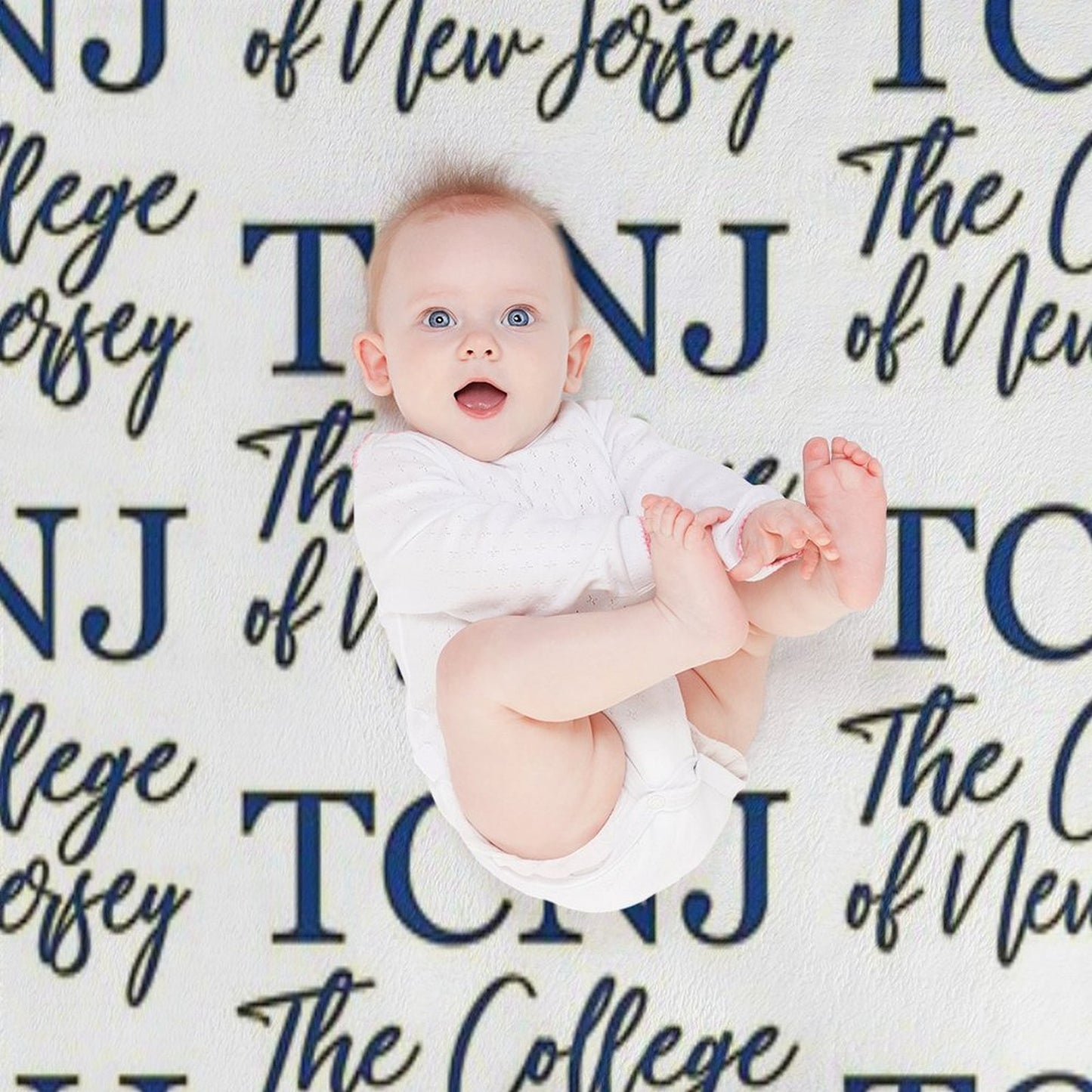 TCNJ The College of NJ Script Logo Throw Blanket