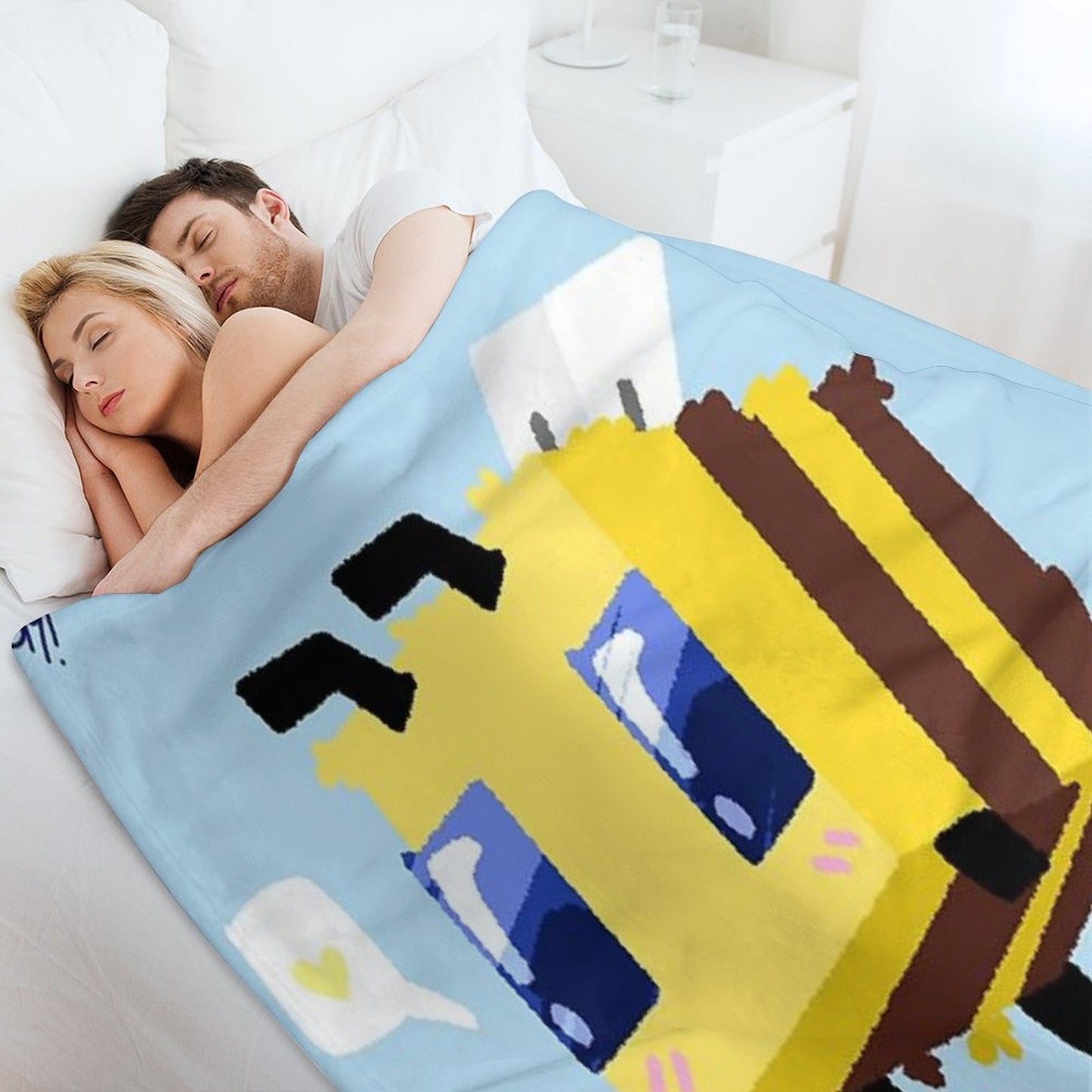 Minecraft Bee Throw Blanket