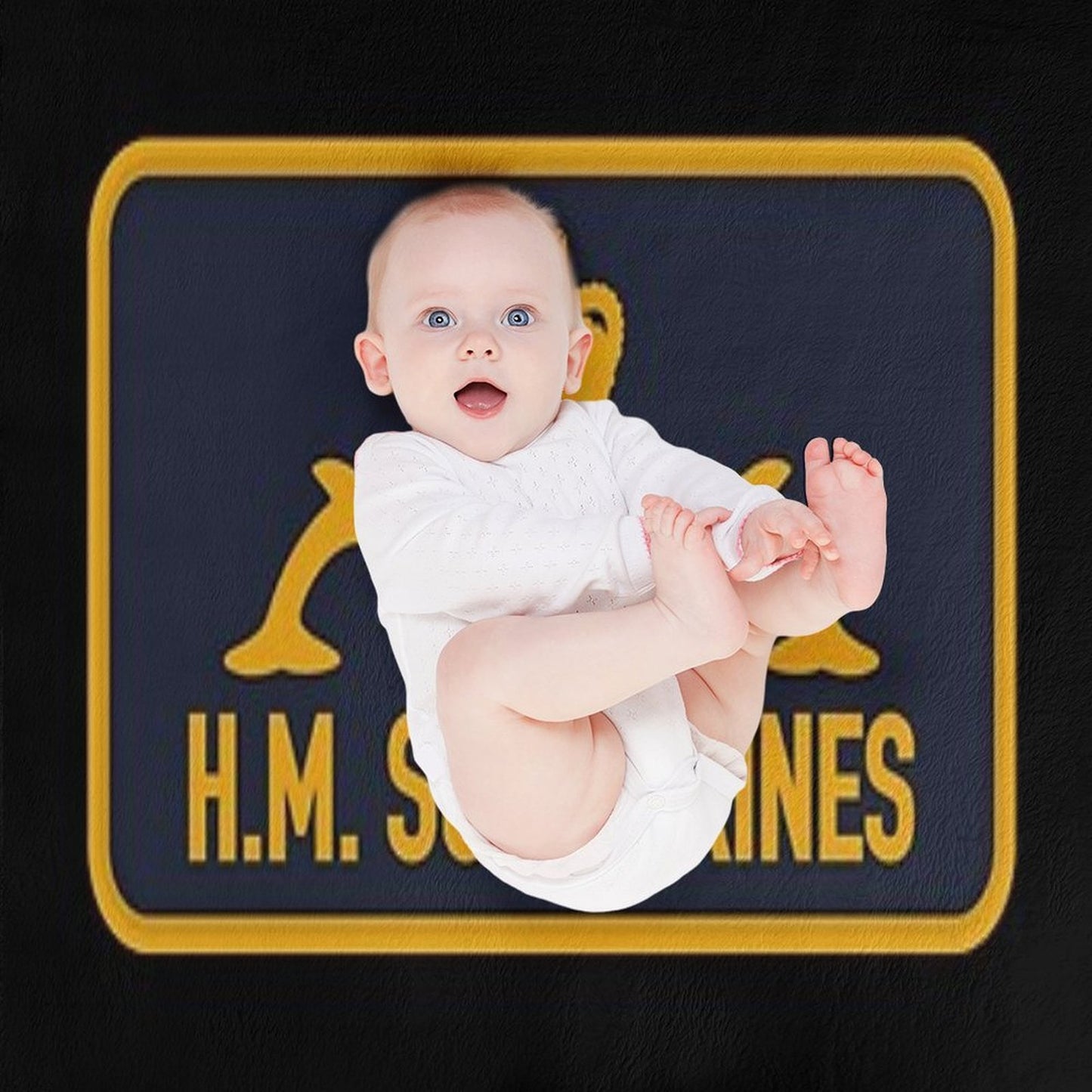 H.M. Submarines Patch Throw Blanket