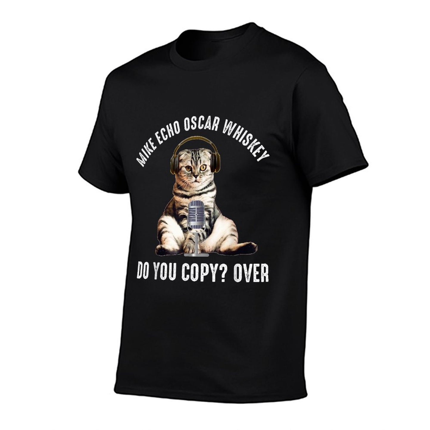 Mike Echo Oscar Whiskey Funny Ham Radio Cat T-Shirt