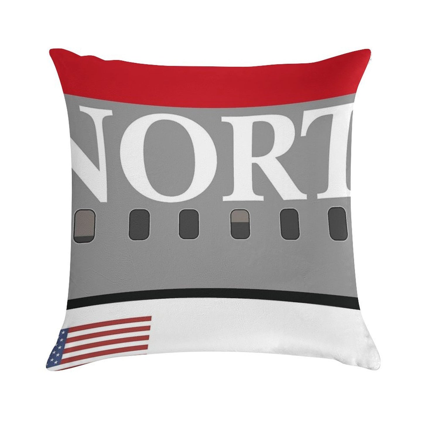 Plane Tees - Northwest Airlines Soft Luxury Feel Throw Pillow