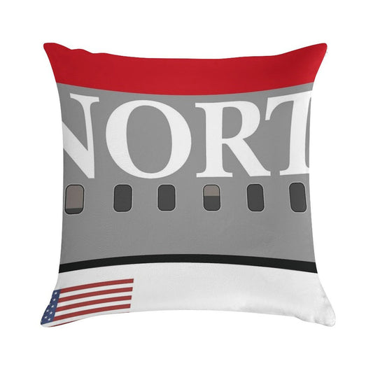 Plane Tees - Northwest Airlines Soft Luxury Feel Throw Pillow