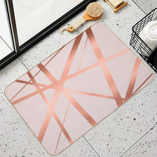 Pink And Copper Luxe Bath Mat