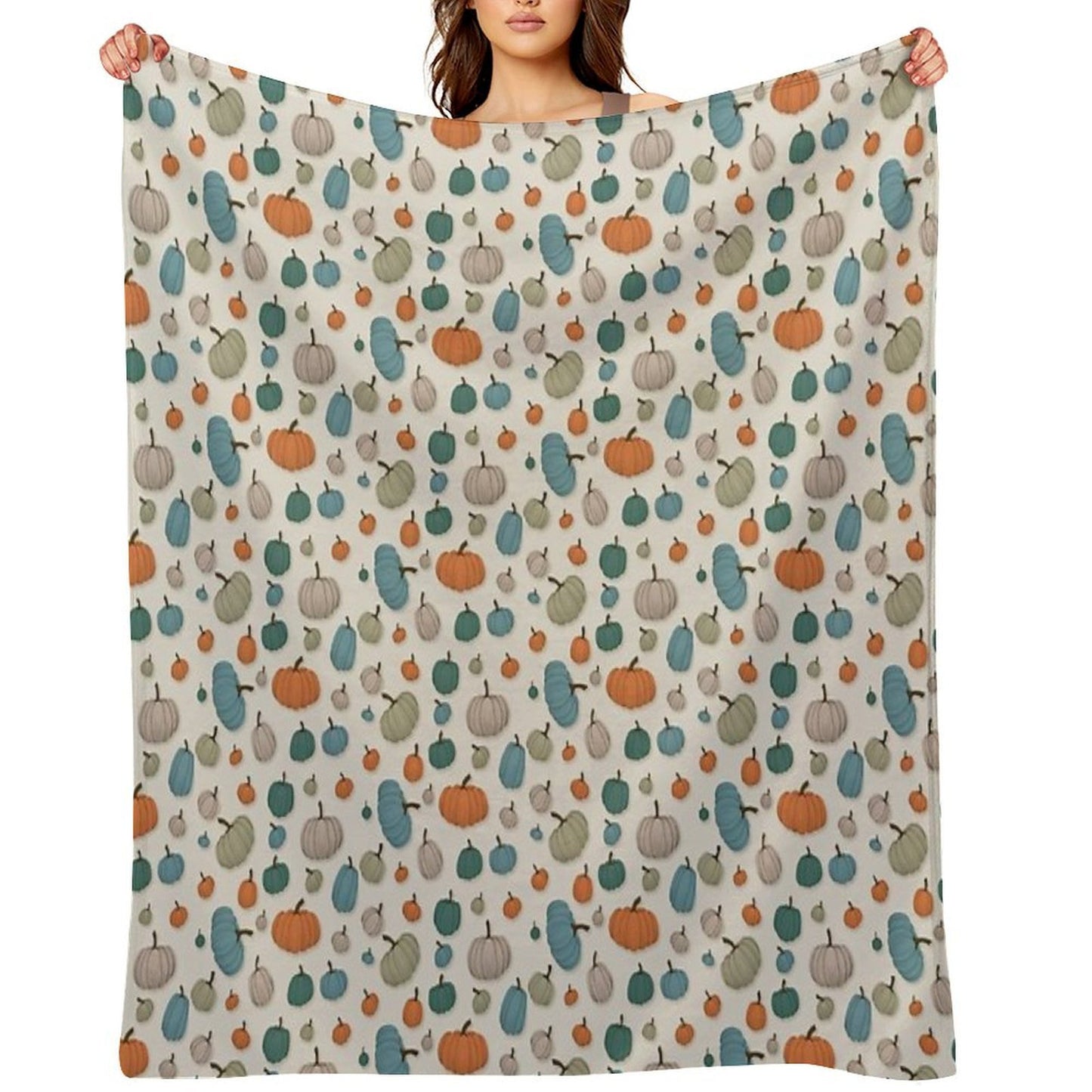 Painterly Pumpkins Throw Blanket