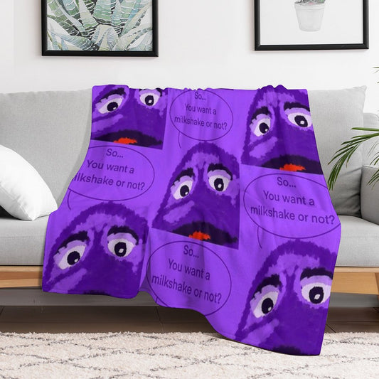 Order Up - Grimace Throw Blanket