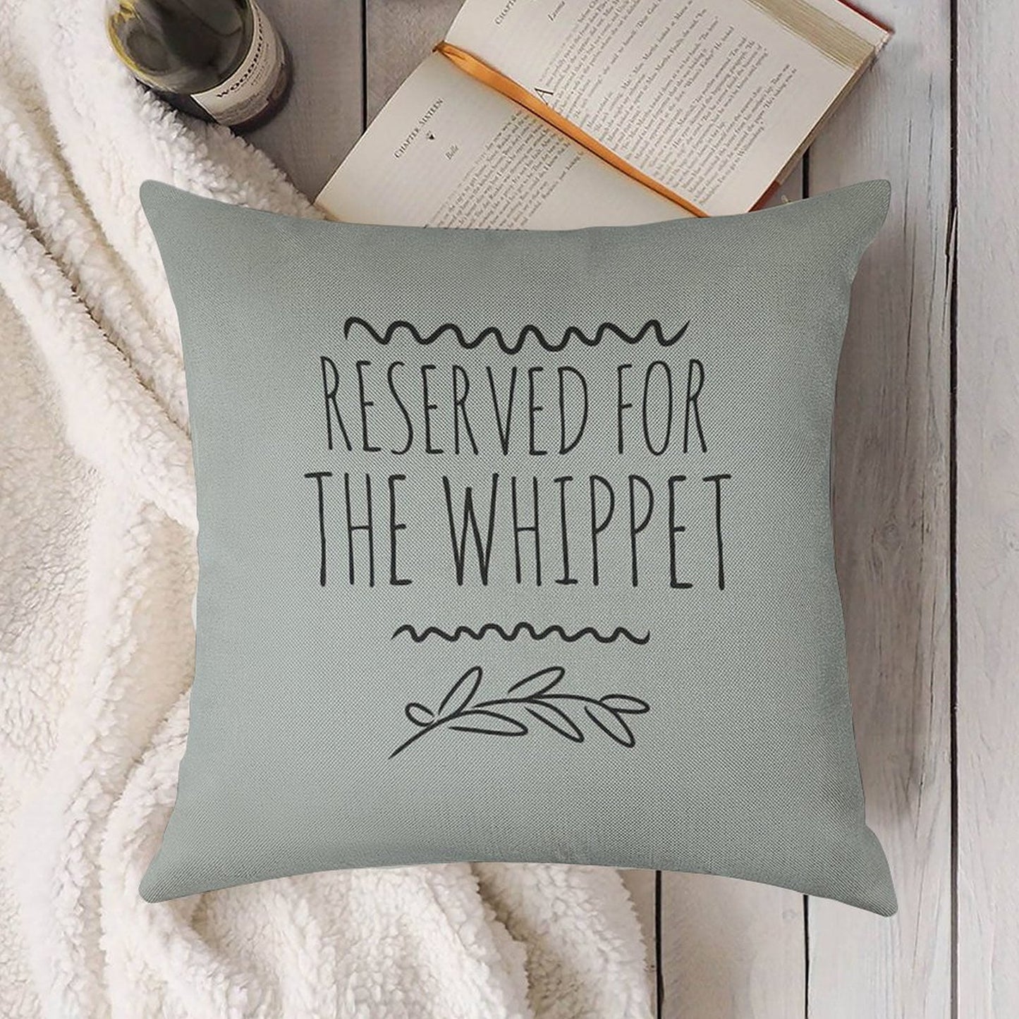Reserved for The Whippet Linen Throw Pillow Cover