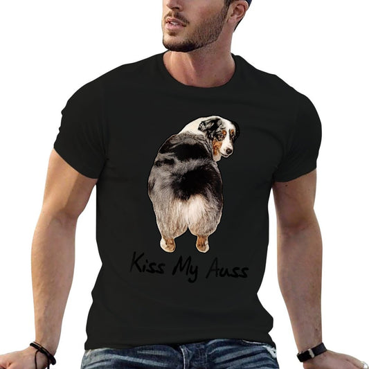 Funny Miniature Australian Shepherd Kiss My Auss Mini Aussie T-Shirt