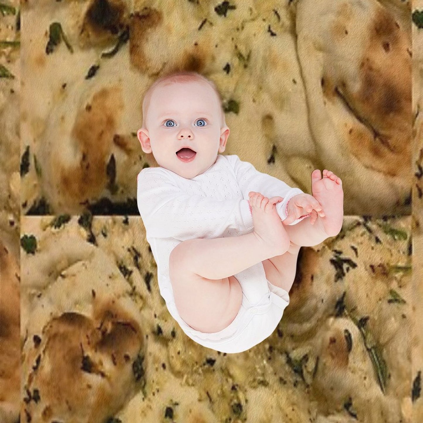 Garlic Naan Throw Blanket
