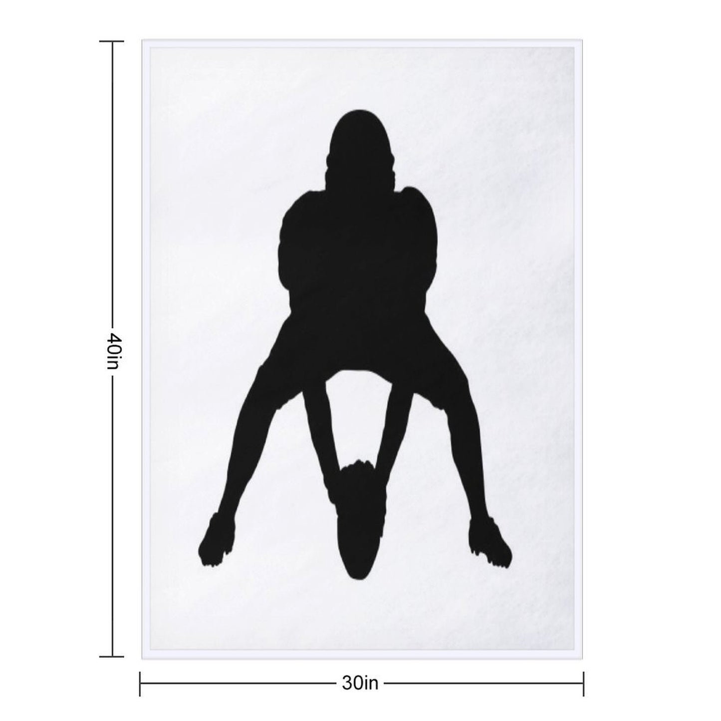 American Football Player Logo Throw Blanket