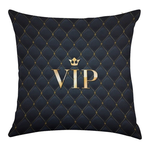 VIP Abstract Quilted Background Linen Throw Pillow Cover