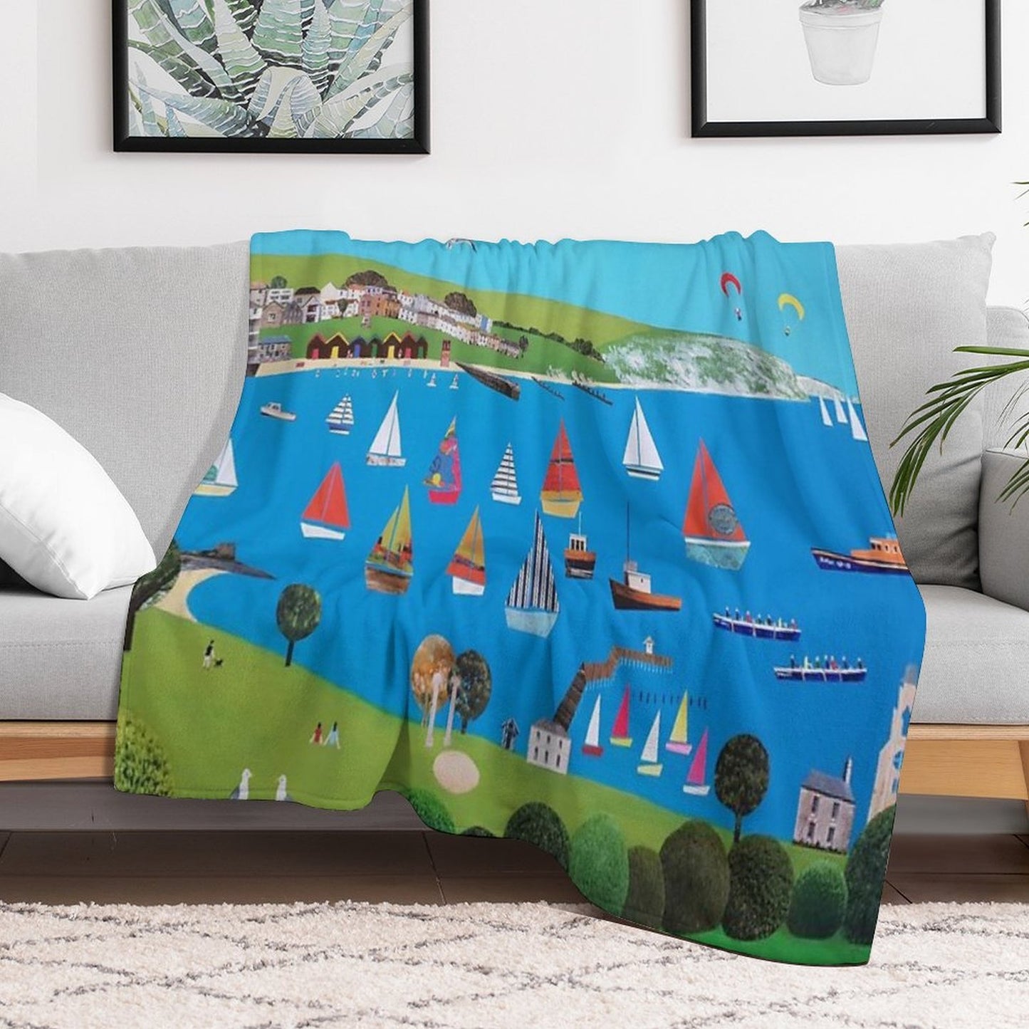 Swanage, Dorset Throw Blanket
