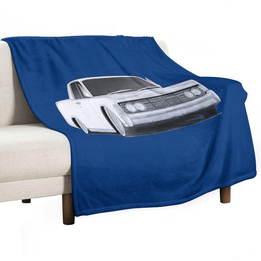 1965 Lincoln Continental Drawing Throw Blanket