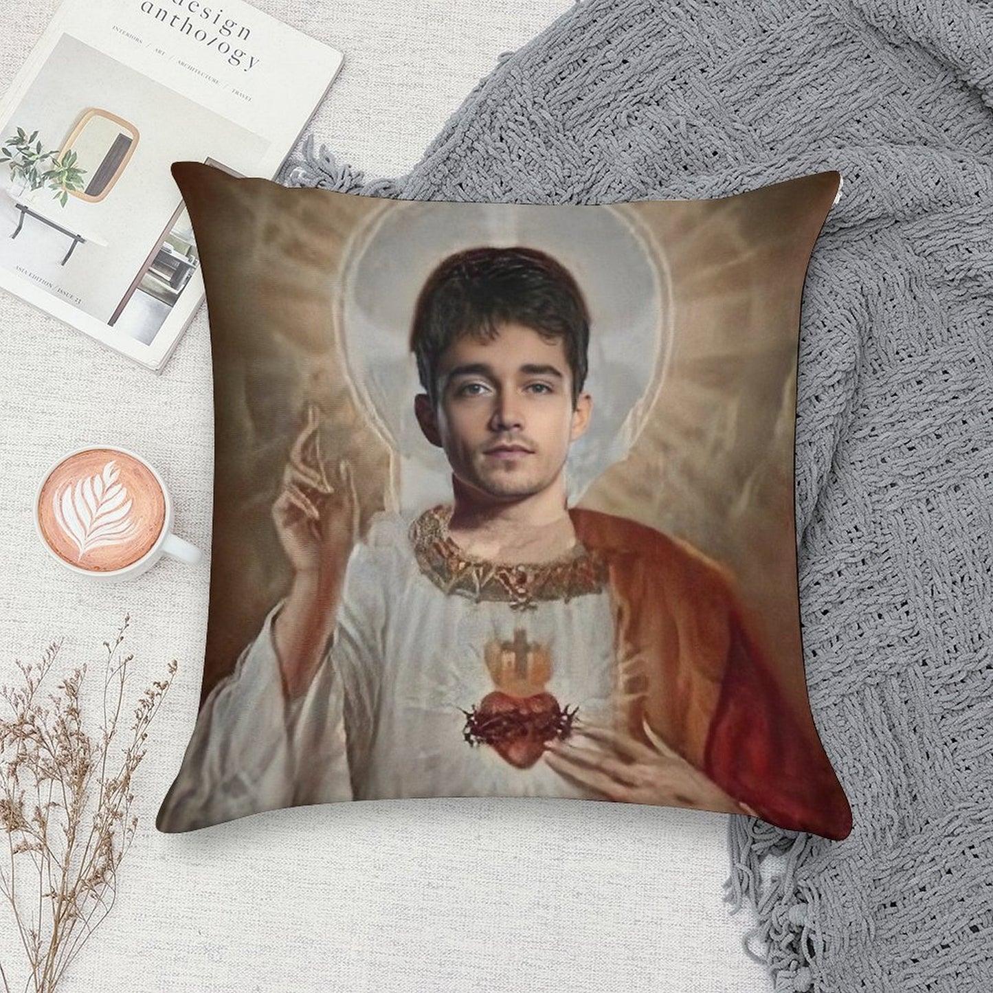 Charles Leclerc Soft Easy Maintenance Throw Pillow